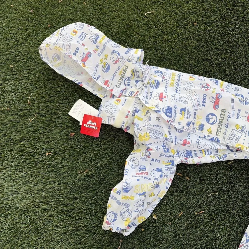 Snoopy Tonkyo Dog Coat Peanuts Pet Raincoat Size Small Shiba Beagle
